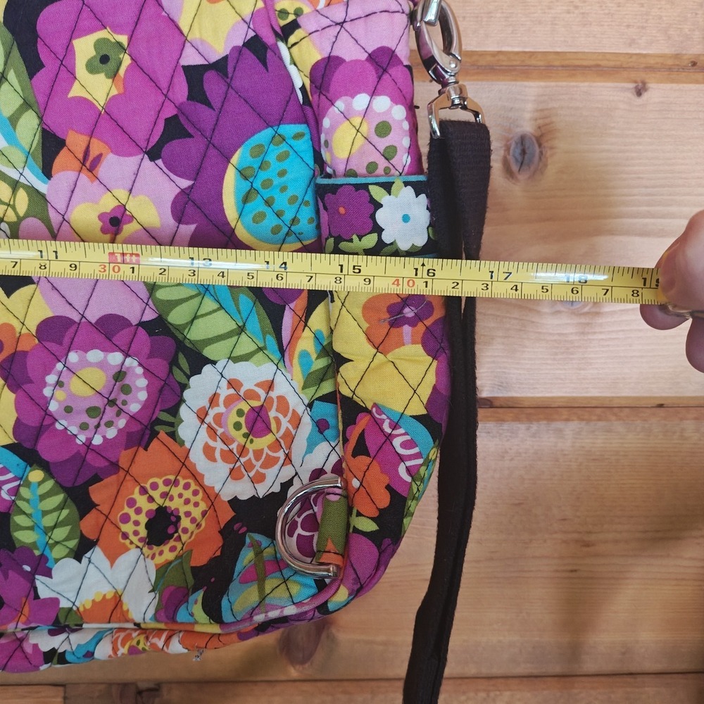 Vera Bradley Va Va Bloom Diaper Baby Bag Lined with Changing Pad Laptop Bag ZA4 - Picture 5 of 10